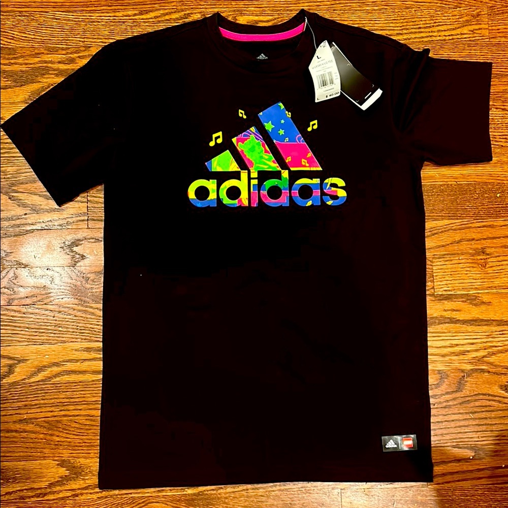 NWT Adidas Kids Lego Black T-Shirt